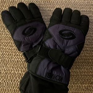 Kombi Men’s Black Gortex Snowboard Ski Gloves Hollofil Thinsulate Sz M